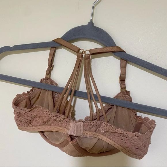 Women’s Aerie Brand Tan Nude Coloured Square Neck Bra Adjustable Straps Size 34B - Picture 16 of 16